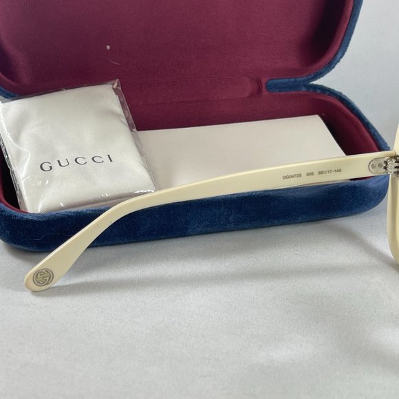 Gucci Eyewear - GG0472S Withe/Green Shaded (005 QW) Sunglasses main image 5